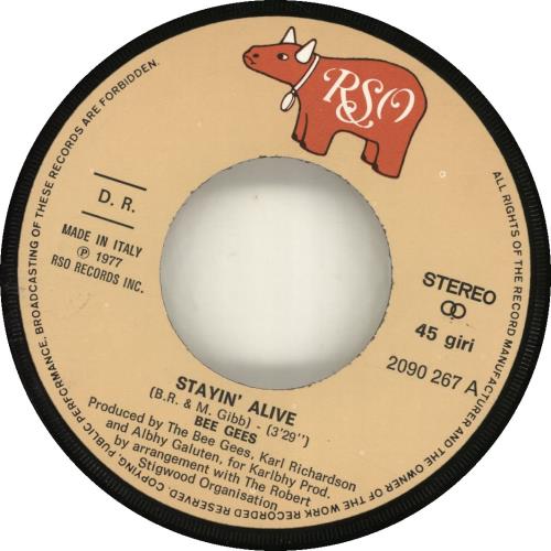 The Bee Gees Stayin' Alive Italian 7